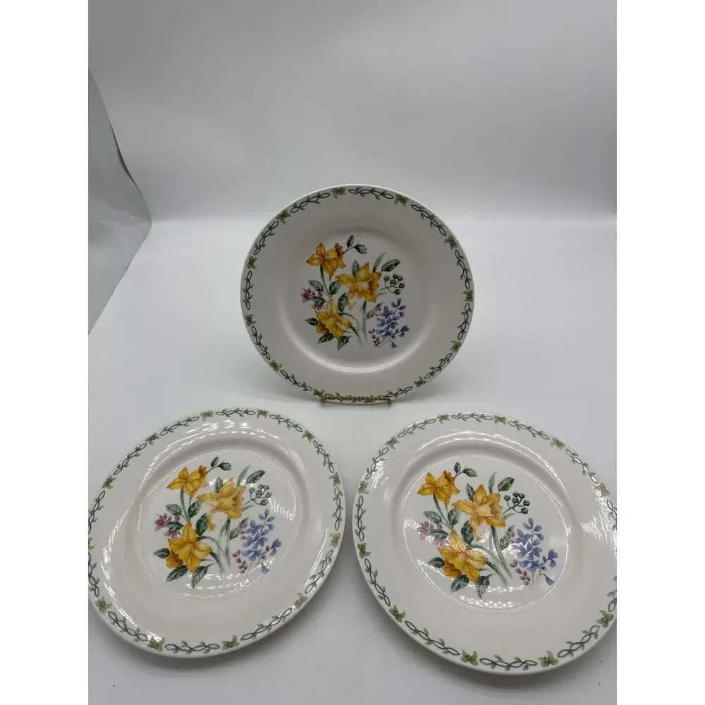 3 Thomson‎ Floral Garden Dinner Plates 10.5